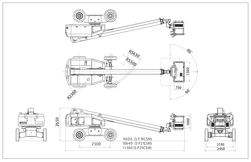 SP25CSM車両寸法図