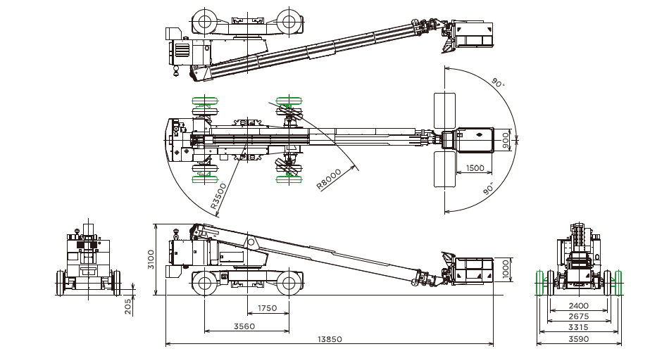 SP350車両寸法図